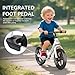 Umatoll Toddler Balance Bike 2 Year Old, Kids Bike Toy for 18 Months to 5 Years Old, Tool-Free Adjustment, Birthday Gifts for 2-3 Boys Girls, No Pedal (White)