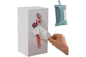 Creative Lady Pulling a Tissue Box Cover