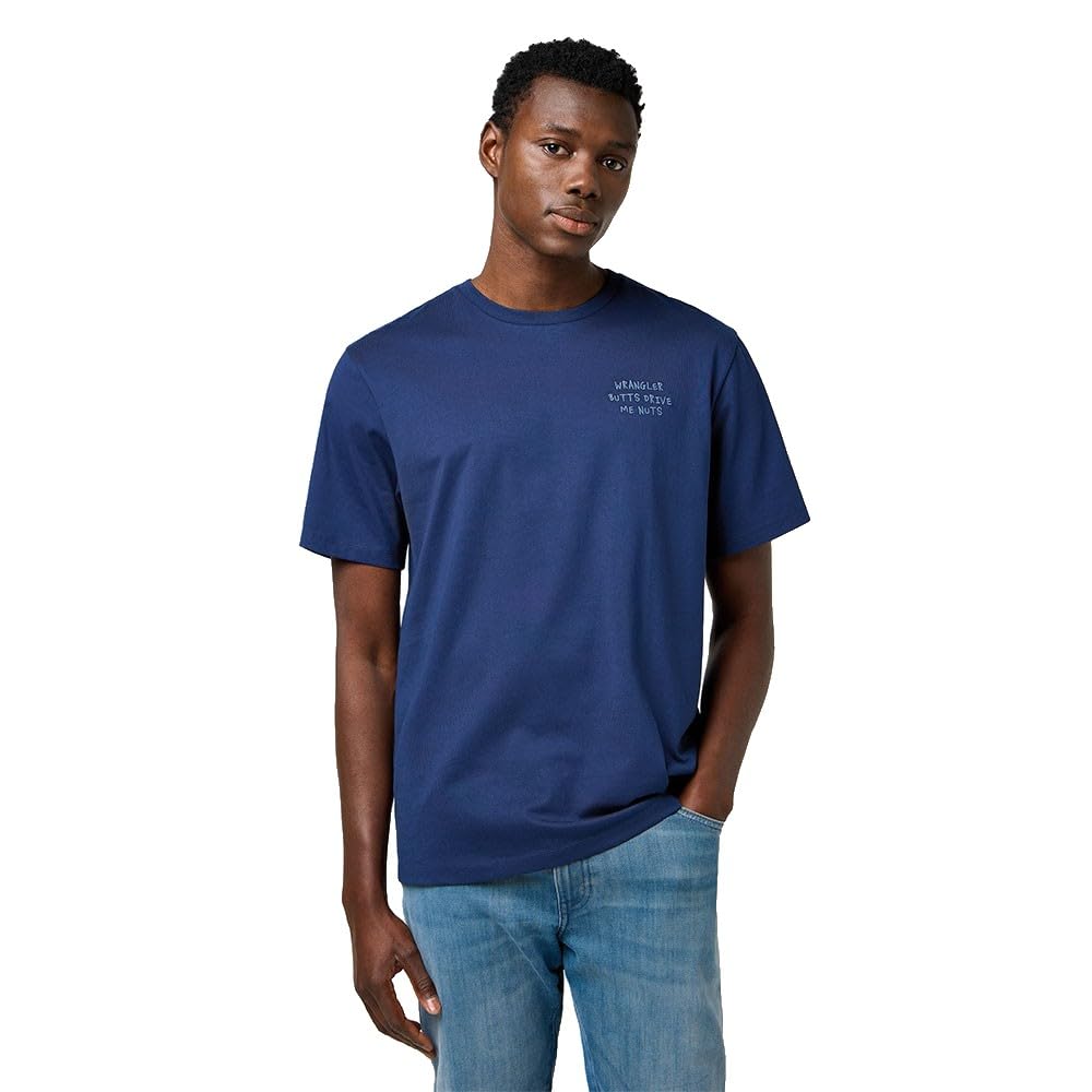Wrangler Embroidery Tee, Navy, XL