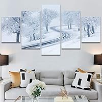 SIGNWIN 5 Panel Canvas Wall Art Modern Art Contemporary Country Dramatic Multicolor Photography Scenic for Home Decorations Ready to Hang - 60