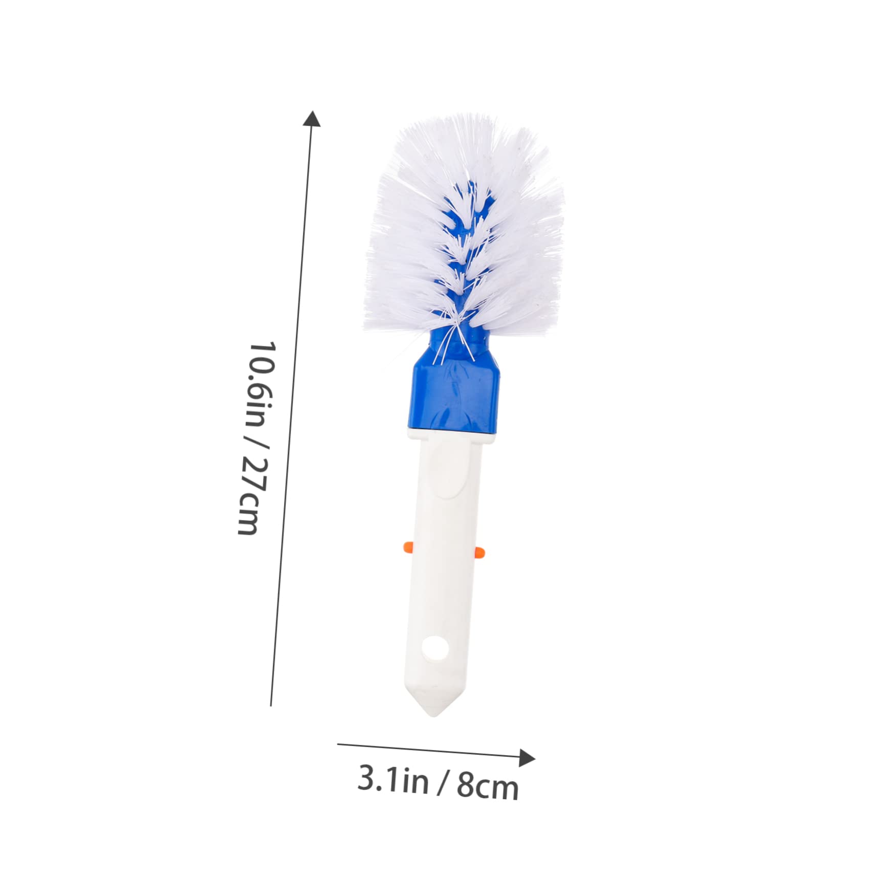 HEMOTON Pool Cleaning Brush Handheld Corner Pool Brush Steel Bristles Swimming