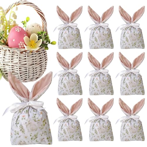 Easter Treat Bags ? 9.06x5.91 inches Bunny Ear Easter Favor Bags | s Drawstring Storage Pouch | Candy Gift Bag for Holiday Celeb