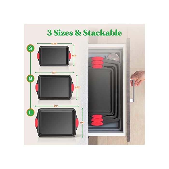 Buy Nutrichef w/Heat Red Silicone Handles, Oven Safe, 3 Piece Set 19.38