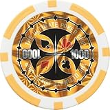 Pegasi Pokerchip 1000-11.5g - Casino Pokerchips - Spielchips Wertmarken - Poker Chips - Casino Pokerset - Texas Hold'em Poker Chips - Poker-Chips - 25 stücks