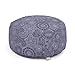 Bodhi Meditationskissen Rondo | Abnehmbarer Bezug aus 100% Baumwolle | Yogakissen mit Bio-Dinkelfüllung | Höhe 20 cm | Praktische Trageschlaufe | Maharaja Collection (Mandala/dunkelblau)