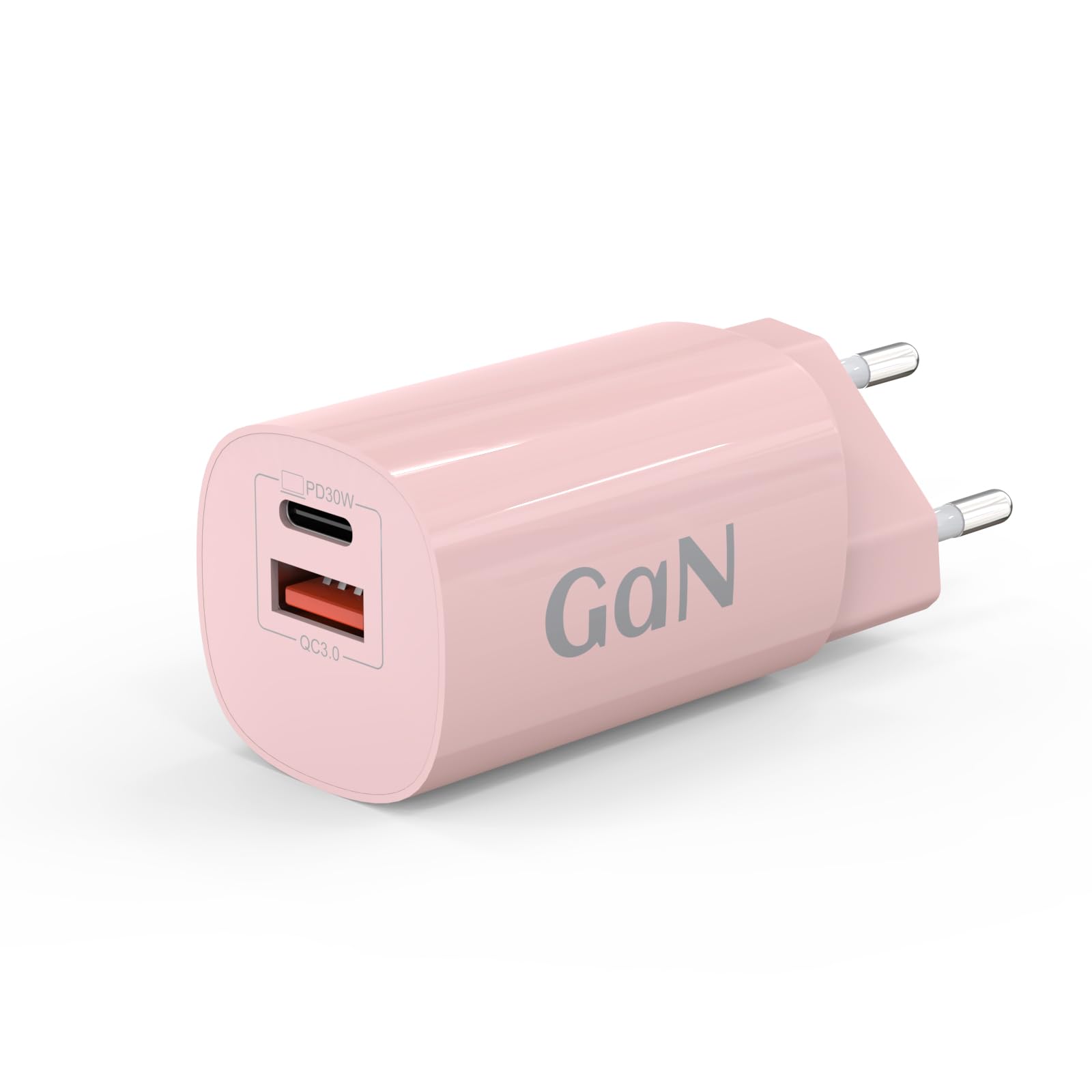 30W USB C Ladegerät PPS Schnellladegerät USBA and USBC Netzteil Adapter mit GaN USB C Stecker Kompatibel mit MacBook Pro/Air, iPad, iPhone/17/16, Samsung Galaxy S25 S22 Schnellladegerät Fast Charger
