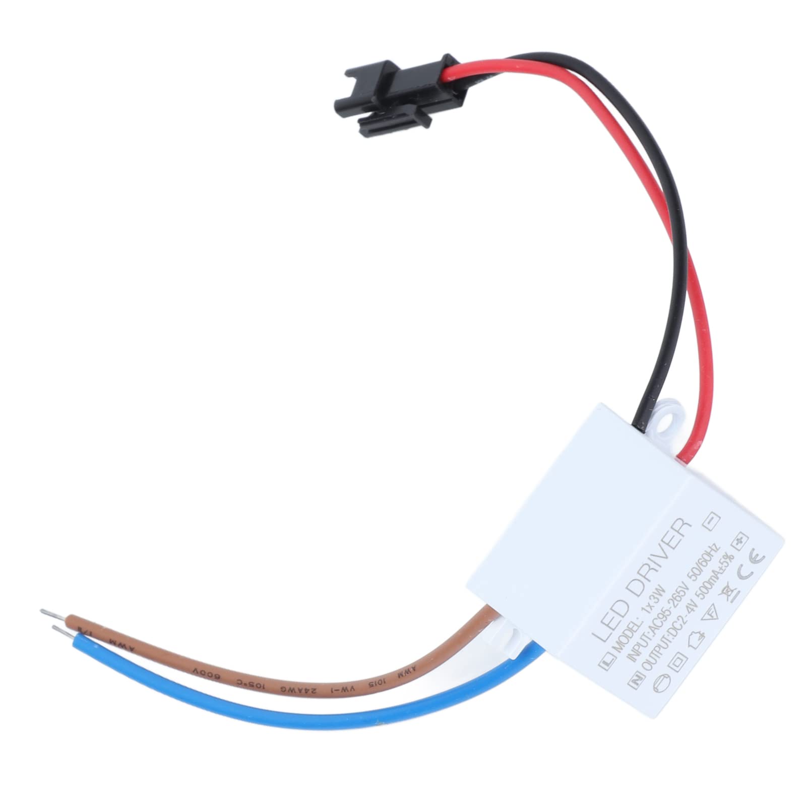 HWGING 500mA 1X3W LED Driver Power Supply Connector Driver LED Lamp Transformer Input AC95-265V Output 2-4VDC