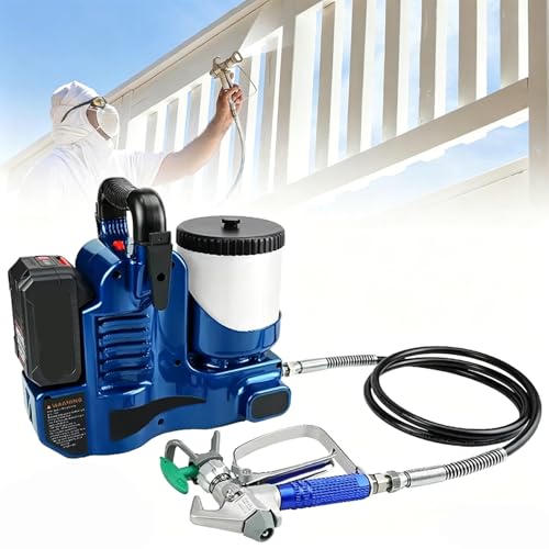 Máquina De Pintura A Presión Inalámbrica, Pulverizador De Pintura Portátil Sin Aire (Airless), 6 Niveles Velocidad Ajustable Y Gran Capacidad 1.2 L para Pintar Casas, Muebles Y Vallas