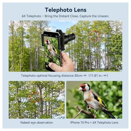 APEXEL 6X Telephoto & 150mm Macro Lens Kit