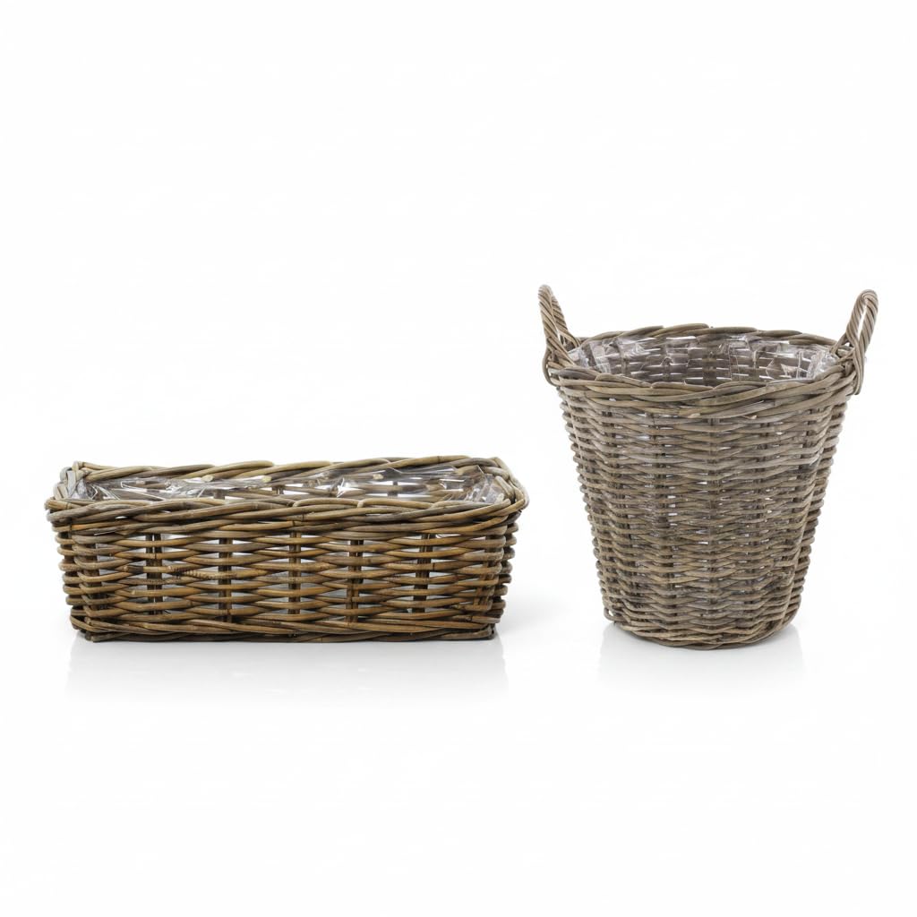 Frank Flechtwaren - Cesto per Piante, in Rattan, Misura Grande