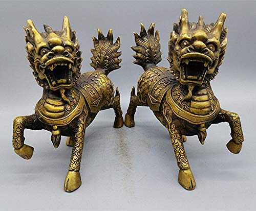 Statue licorne en duo : une paire d'ornements de bureau ZXQUEGF pour la decoration interieure