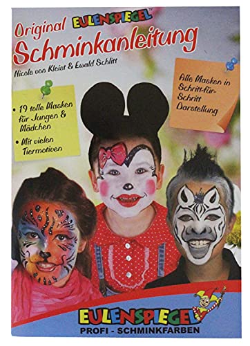 Eulenspiegel 208014 - Familien Schmink-Palette, 8 Profi-Aqua Farben, 1 Schwamm, 1 Pinsel, 1 Schminkanleitung