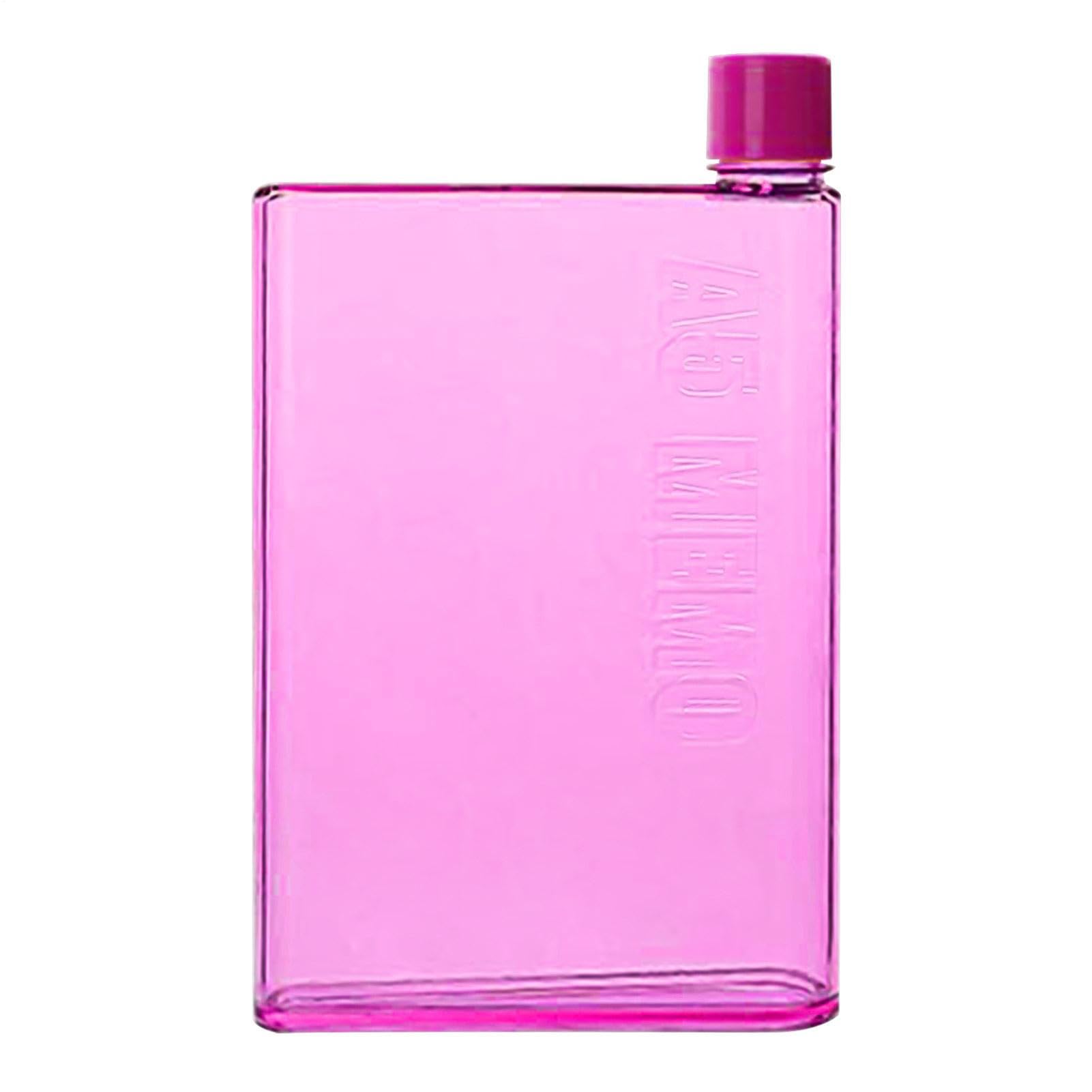 Notebook Shape Bottle - Reusable A5 A6 Thin Portable Water Bottle, 8.54 x 5.00 x 1.26 Inches, Durable, Lightweight PP, BPA Free | Outdoor Sports, Work, Study, Daily Carrying by Flasc