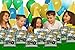 Birthday Galore Farm Green Tractor Time 8.5 x 11 Inch Drawstring Goodie Bags For Party Favors - 10 Pack of Candy Treat Bags - Boys Kids Birthday Party Decorations