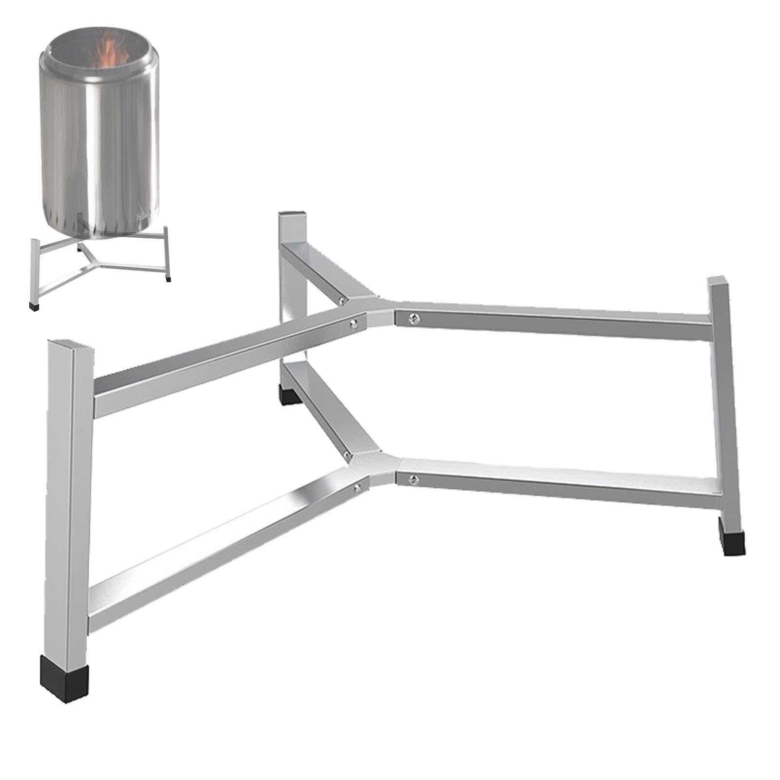 Supporto per falò da campeggio, base in acciaio, strumenti per caminetto all'aperto, accessorio per braciere, attrezzatura da cucina per falò | Base Braciere Attrezzi Esterno Attrezzatura Cucina Fuoco Giardino Patio Campeggio Escursionismo Barbecue Focola