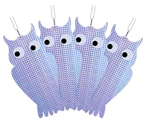Bird Repellent Reflective Blinder Diverter Rotating Hanging Owl (4 Pack) for Pigeons Woodpeckers Gulls etc...Eco Friendly 21C Scare A Bird Bird Repellent Reflective Blinder Diverter Rotating Hanging Owl (4 Pack) for Pigeons Woodpeckers Gulls etc...Eco Friendly 21C Scare A Bird