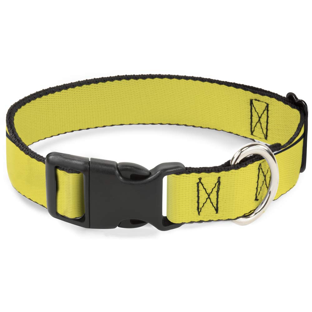Collar de plástico Buckle Down pc-w12501-ws amarillo ajustable 13-18 pulgadas