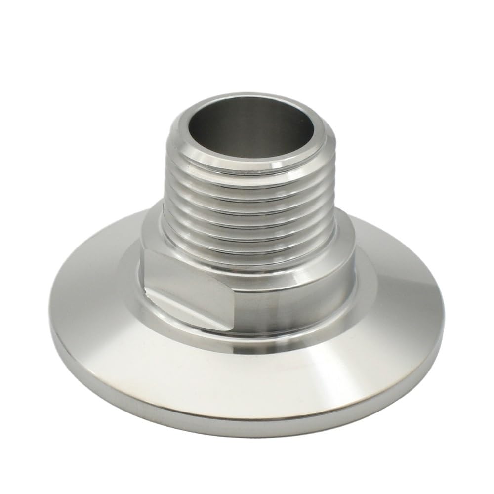 Adapter prosty z gwintem męskim i potrójnym zaciskiem ze stali nierdzewnej(1inchx64mm)