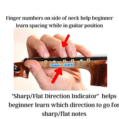 Image of Fantastic Finger Guide for Violins Adult Beginner | Stringed Musical Instruments | Fingerboard and Fretboard Stickers for Learning All Notes | Play or Fiddle, 4 /4-Size