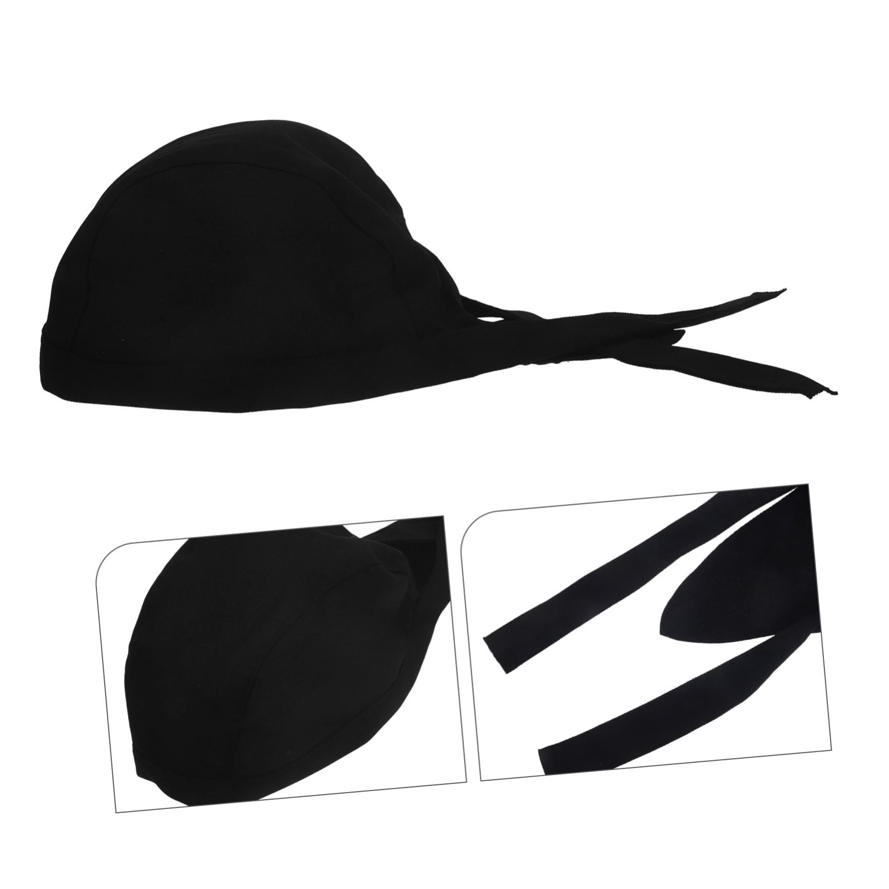 GALPADA Cappello da Chef in Cotone Nero, 6 Pezzi, per Ristorante | Sala da Pranzo e Cucina, Stile Semplice e Classico, Adatto a Chef di Ristorante