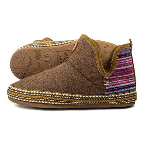 ARIAT Women's Warm Soft Acrylic/Wool Blend Upper Indoor/Outdoor Rubber Bottom Bootie Slippers