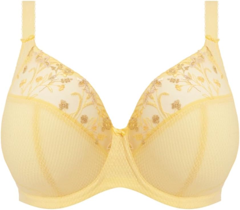 Elomi Womens Elomi Women’s Charley Plunge Bra: Floral Embroidery, Low Plunge, Dd+ Bras