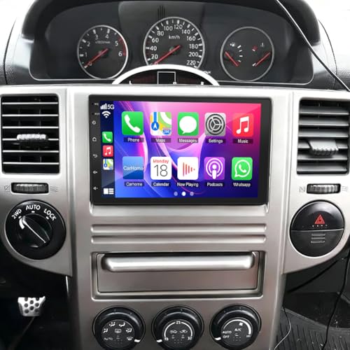 2+32G Android 13 Autoradio Multimédia avec sans Fil CarPlay Android Auto pour Nissan X-Trail 2001-2007, 7 Pouces écran Tactile Radio Stéréo avec Navigation...