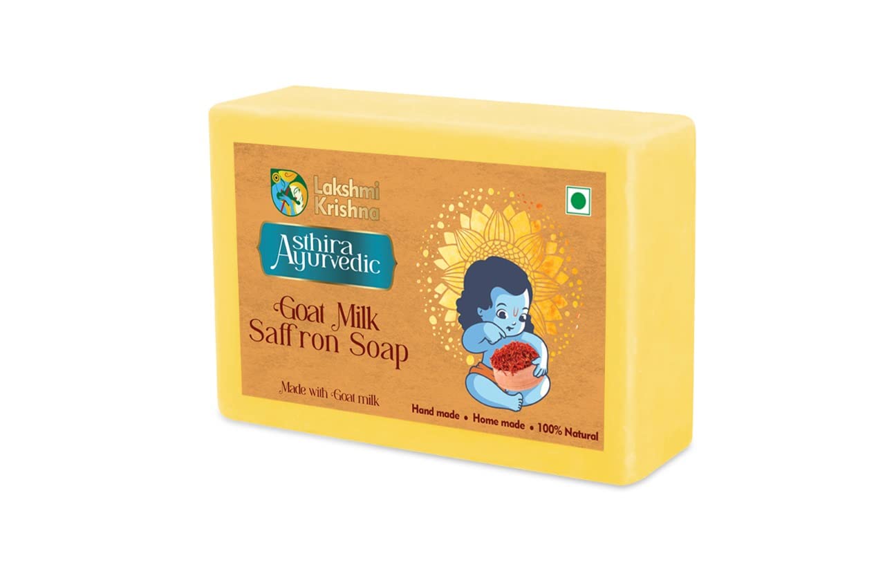 Buy Lakshmi Krishna Natural Saffron Goat Milk Soap 100g Pure Luxury