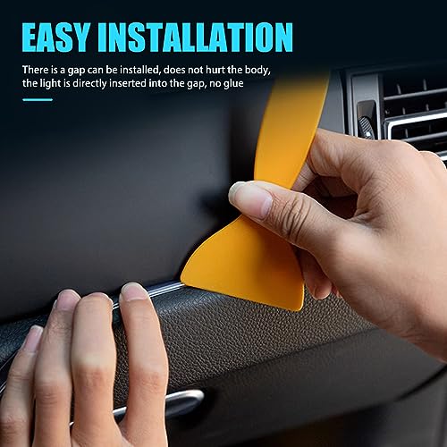 Jawmoy 1 PC Low Energy Consumption Electroluminescent Wire, USB Auto Neon Light Strip, EL Wire Interior Car Led Strip Lights, Car Ambient Lighting Kits, for Most Vehicles (Red) - Thumbnail 5