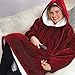 Produktbild Rancross Huggle Kapuzenmantel mit Kapuze, Spa, Bademantel, Sweatshirt, Fleece, Pullover, Decke, Herren, Damen, Baumwolle, Rot