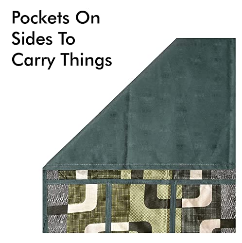 Image of Yellow Weaves Combo of Exclusive Decorative Fridge Top Cover 4 Fridge Mats (5 Piece Set)