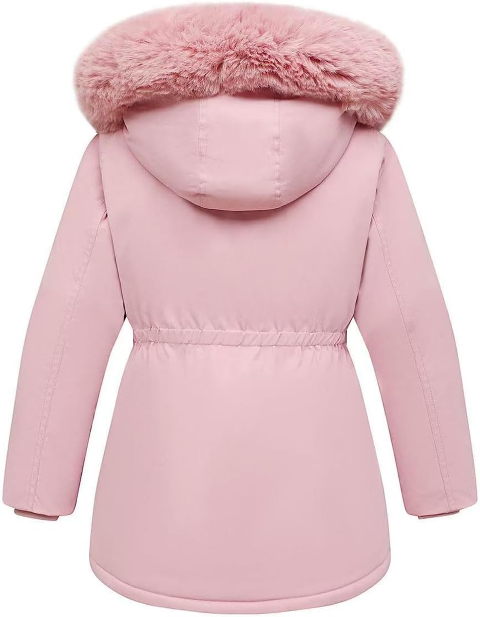 Little Girls Long Coat Winter Puffer Jacket Fleece Parka Snow Waterproof Clothes - Image 2