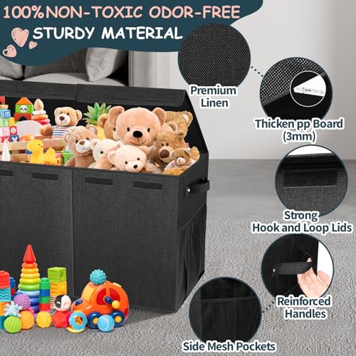 image for Rocamdo Extra Large Toy Box with Lids - Sturdy Collapsible Kids Storag