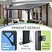 Aoxun 8'x10' Gazebo for Patio, Premium Pergola with Sloped Roof, Large Wall-Mounted Heavy Duty Awnings, for Backyard, Patio, Deck and More (Gray Polycarbonate Panel)