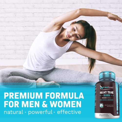 Herbtonics Apple Cider Vinegar Capsules Plus Keto BHB | Fat Burner & Weight Loss Supplement for Women & Men - Night Time Weight Supplement with Melatonin to Support Sleep & Metabolism - Image 8