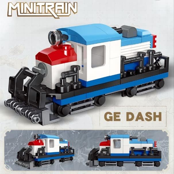 Apostrophe Games 6 in 1 Steam Trains Building Block Set – 463 Pcs – Variety of 6 Trains, Unique Retro Style Model Set, Engineering & Construction Toys for Kids and Adults