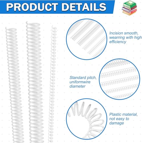 Image of Momad Spiral Binding White Heavy Quality Plastic Spiral Ring /Coil /Loop Manual Ring Binder (22MM)