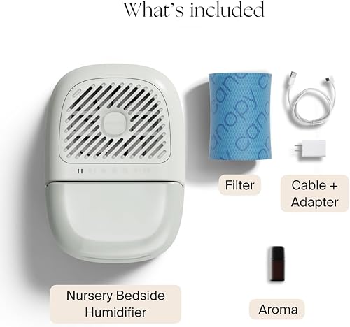 Miniatura 2 de Canopy Humidificador de guardería 2.0, blanco, tiempo de funcionamiento de 36 horas, tanque de capacidad de 2.5 litros - Luces de sueño, ruido