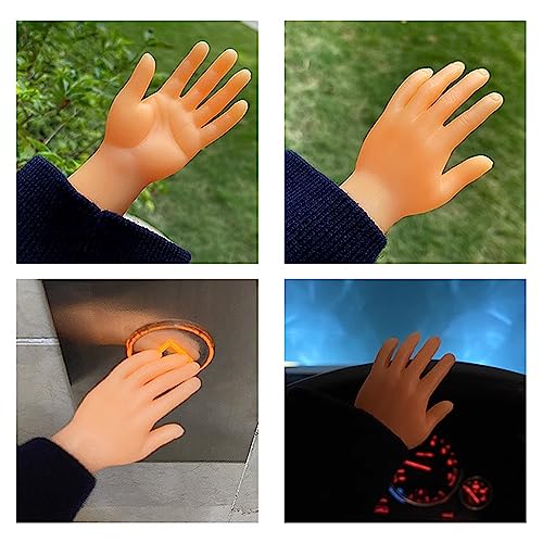 Image of ZAKVOOR 16 Pcs Tiny Finger Hands Mini Realistic Little Small Hands Puppets for Show Gag Performance Party Favors, 8 Left & 8 Right