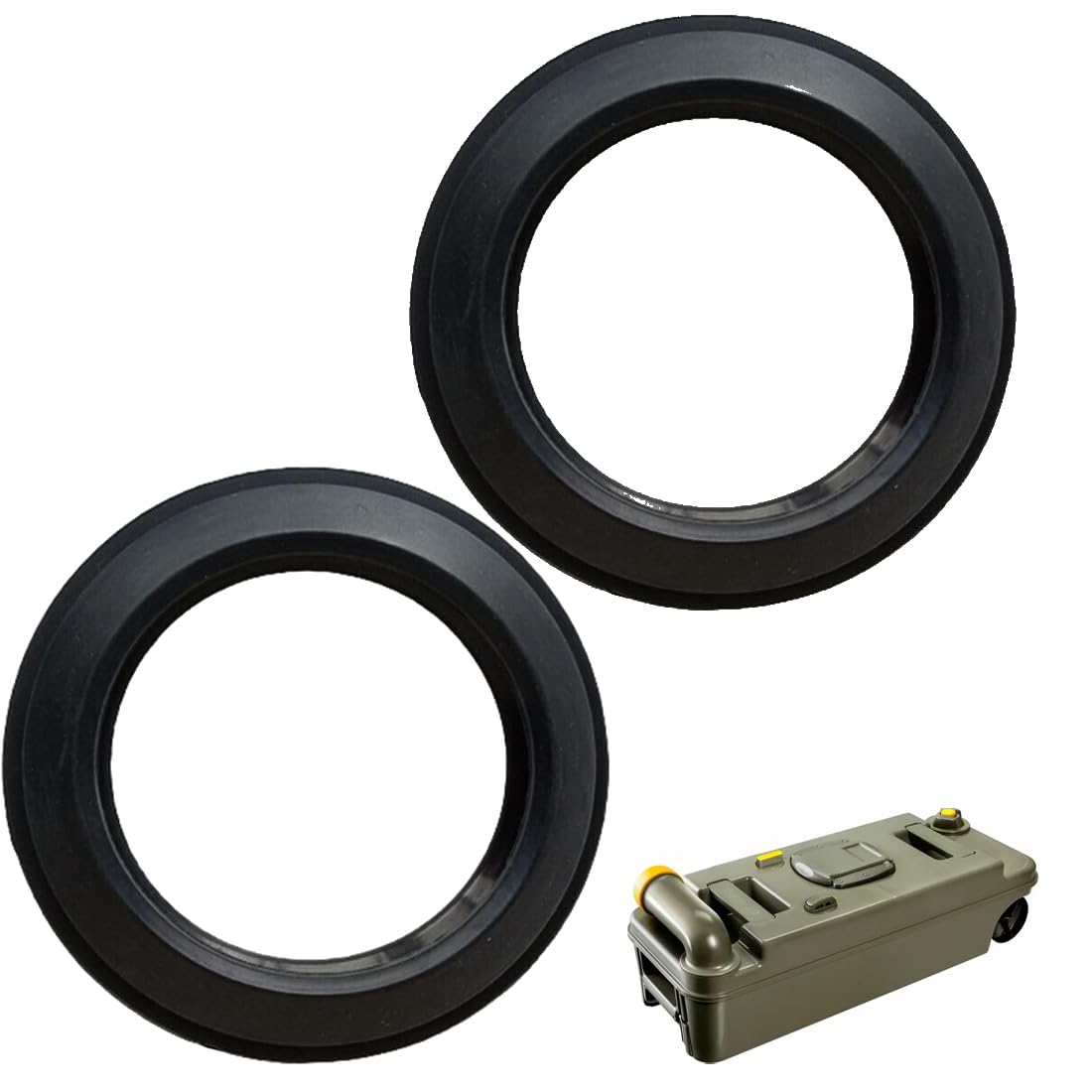 2 Pièces Joint Toilette Compatible Avec Thetford C200 C250 C400 C500 C2 C3 C4, Camping-Car Joint Lèvre Wc Toilettes À Cassette(Noir)