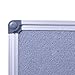 DexBoard Aluminum Framed Wall- Mounted 48 x 36 Inch Large Fabric Bulletin Board Message Memo Pin Board for Home Office School, Grey