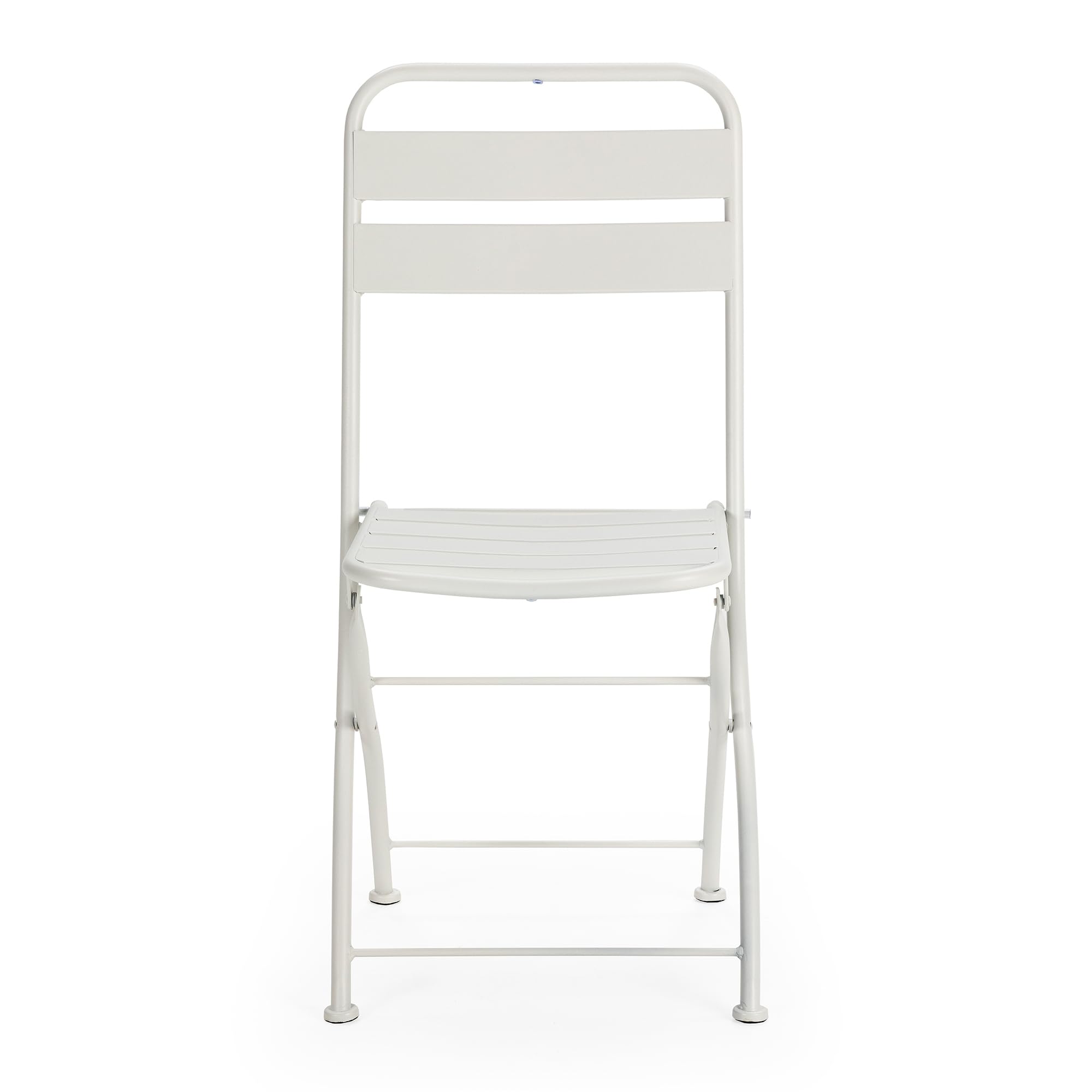 HOMN LIVING Pack de 2 chaises de Jardin Pliantes Perla en métal Blanc