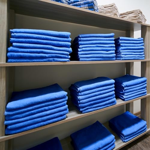 Image of Shimeyao 40 Pack Bleach Proof Towels Microfiber Absorbent Resistant Hair Hand Towels Bulk Quick Dry for Barber Gym Bath Spa Shaving (Blue,16 x 29 Inch)