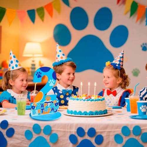 Patte de chien déco anniversaire 2 ans en bois naturel