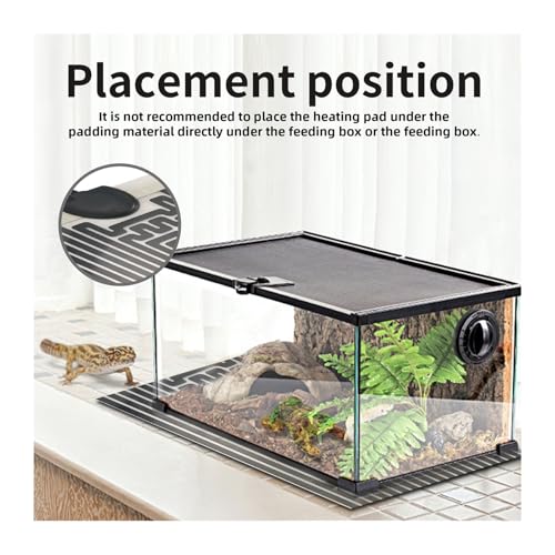 Tapete calefactor para reptiles 7W 15x28cm con control miniatura 5