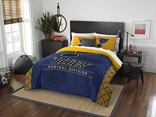 Northwest The Company NHL St. Louis Blues Comforter and Sham Set, Full/Queen, Draft Legacy