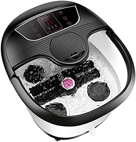 ACEVIVI Foot Spa, Auto Foot Bath Spa Massager with Heat and Bubbles, Temp+/- Offer a Pedicure Heated Foot Spa, Foot Soaker for Soothe & Relax Tired Feet