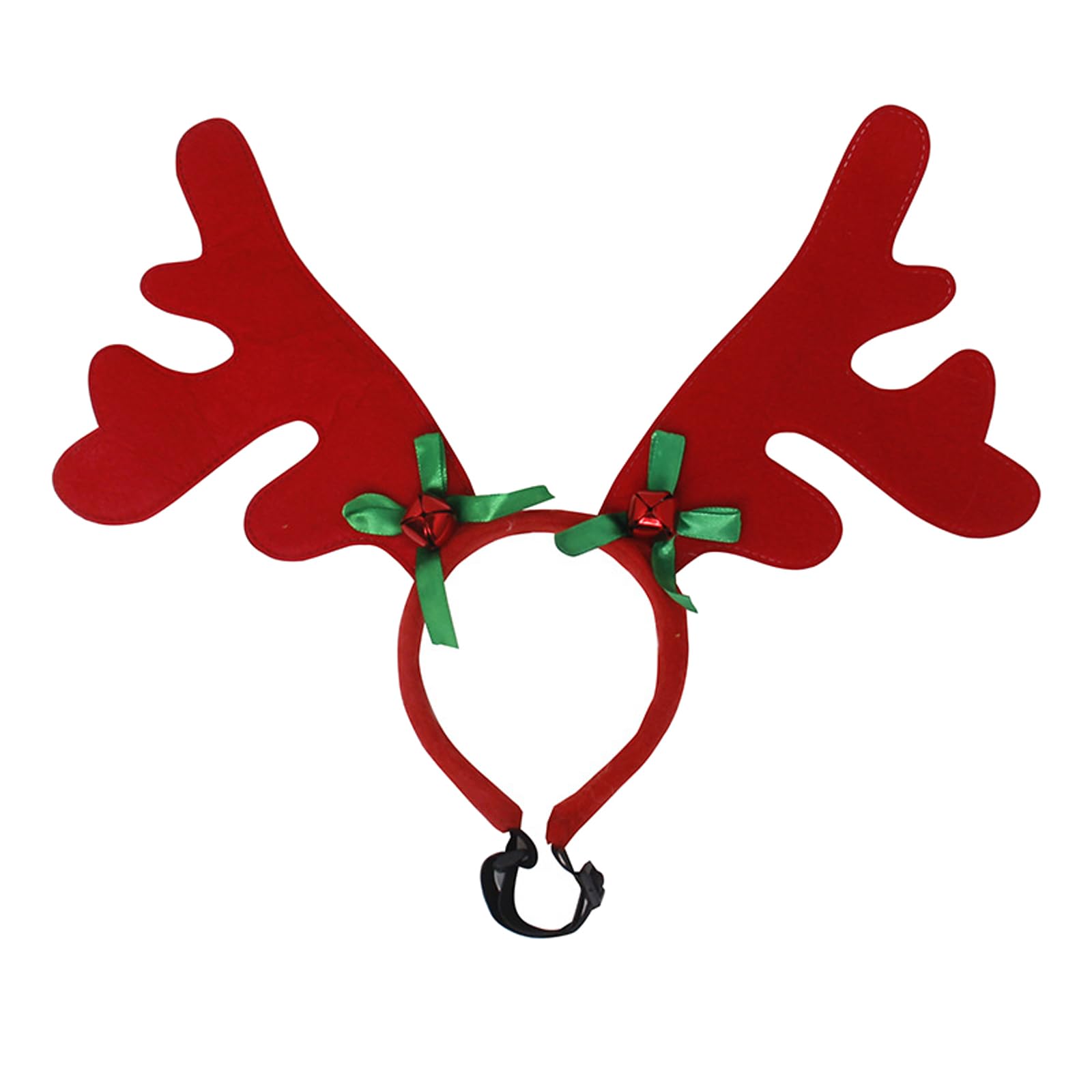 AWOCAN Dog Elk Reindeer Antler Headband Pet Christmas Costume Pet Elk Headwear for Dogs Cats Pets Christmas Party Supplies Pet Costume(red)