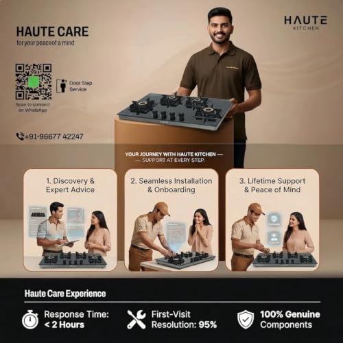 Image of Haute Evoque series 4.0 Black 4 Burner Manual Stove | 8 MM Atom Glass | ISI certified |Door Step Service |10 Year Warranty by Haute Home