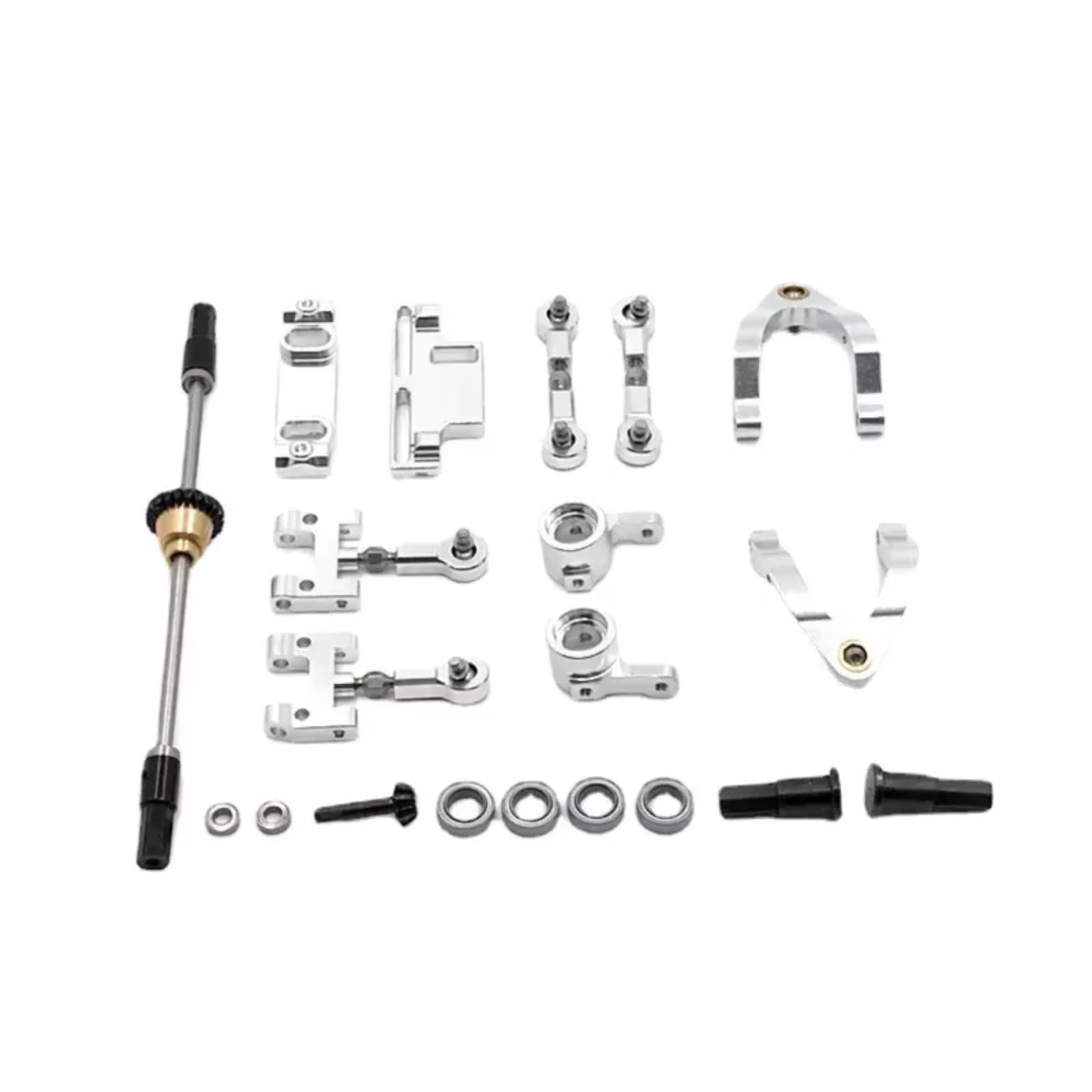 Kompatibel Mit WPL D12 1/10 RC-Auto-Upgrade-Teile, Metall, Oben Und Unten, Für Schwingarm Lenkbecher Sechskantadapter Zubehör-Set RC Modifikations Zubehör